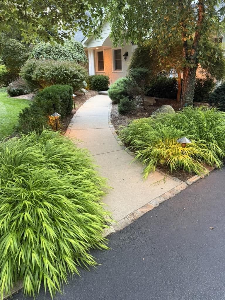Front walk at dusk with VIA path lights